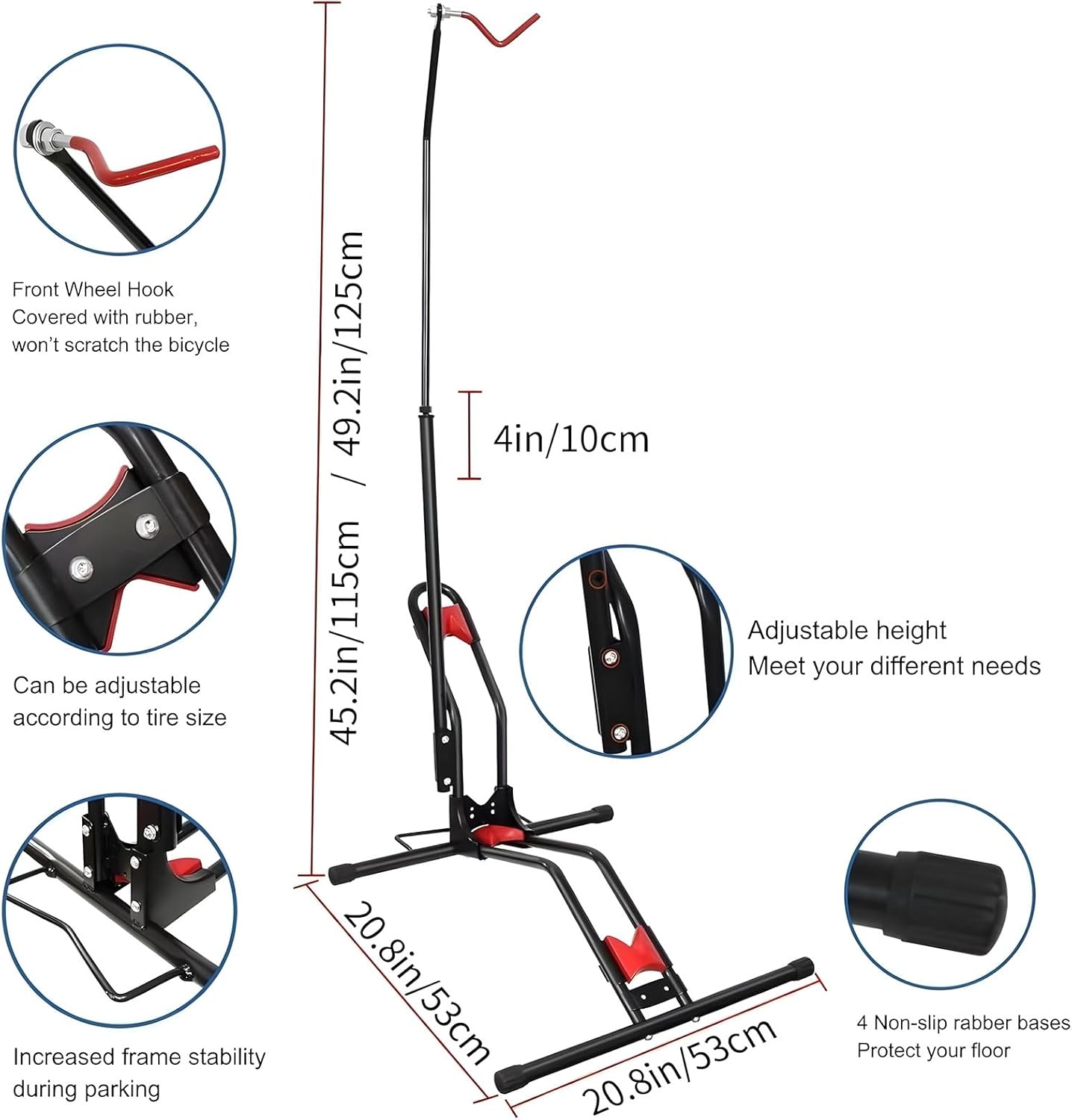 Modifiable Insert Mount Cycle Parking Rack Vertical Storage Answer Easy Installation Guide Encompassed Aluminum Substance Bike Racks for Garage Bike Rack