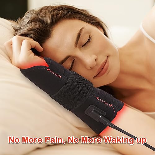 Miniatura 7 de JOBYNA Dispositivo de luz infrarroja y luz roja, luz roja portátil de 660 nm y muñeca de luz infrarroja cercana de 850 nm, ajuste de tiempo de 5-30