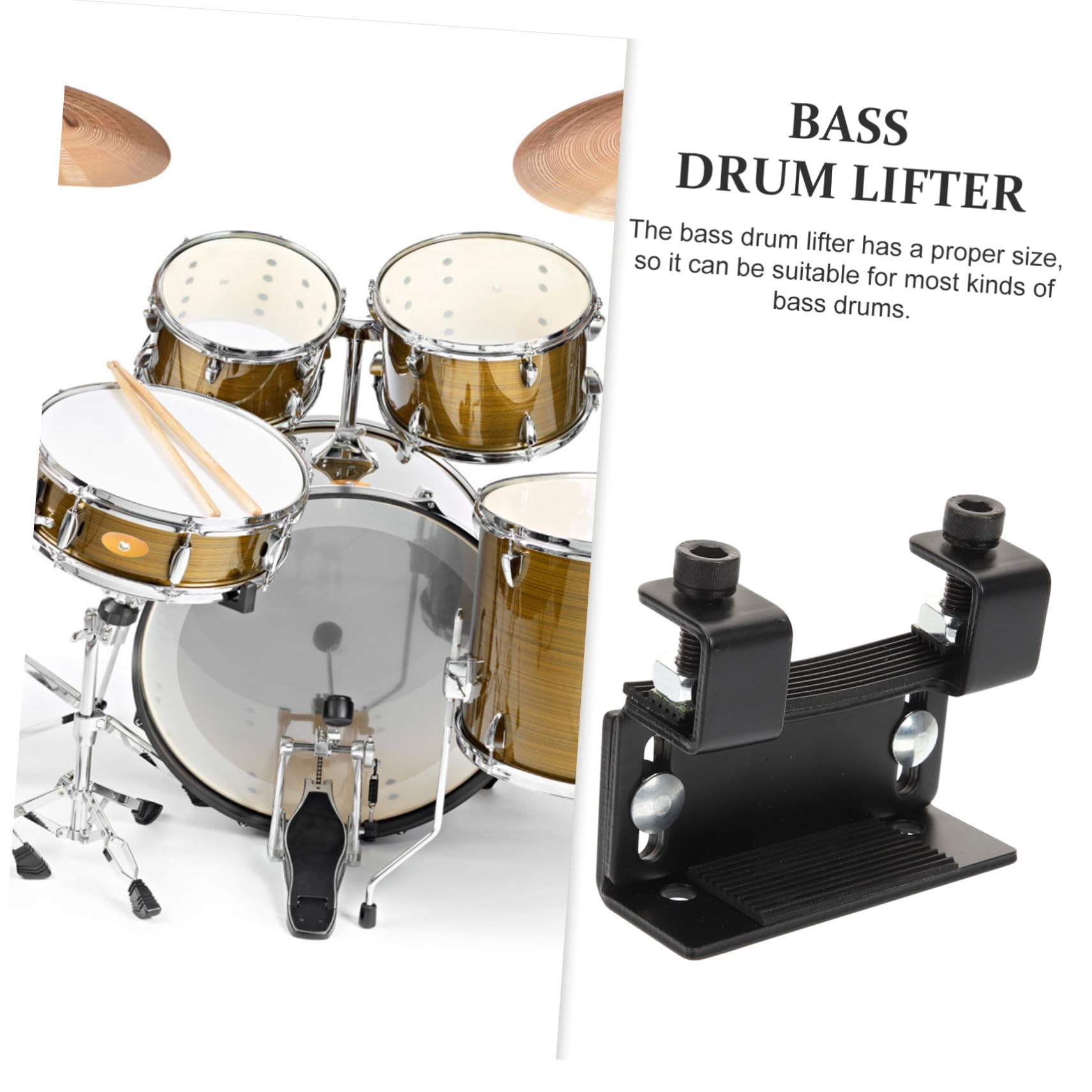 Bassdrum Plattformheber für Schlagzeug aus Metall, Weihnachten Event