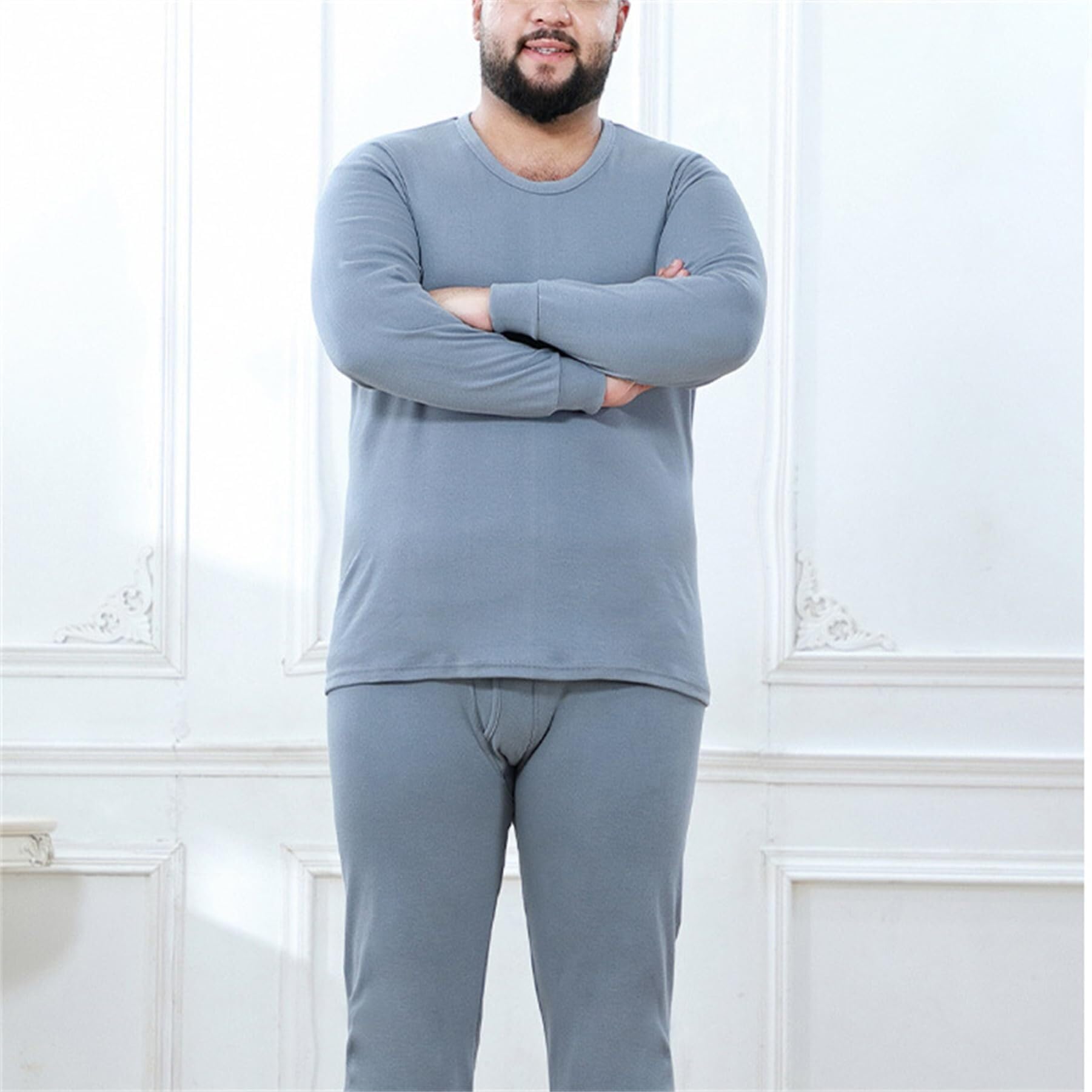 Conjunto térmico de ropa interior for hombre, capa base térmica de invierno