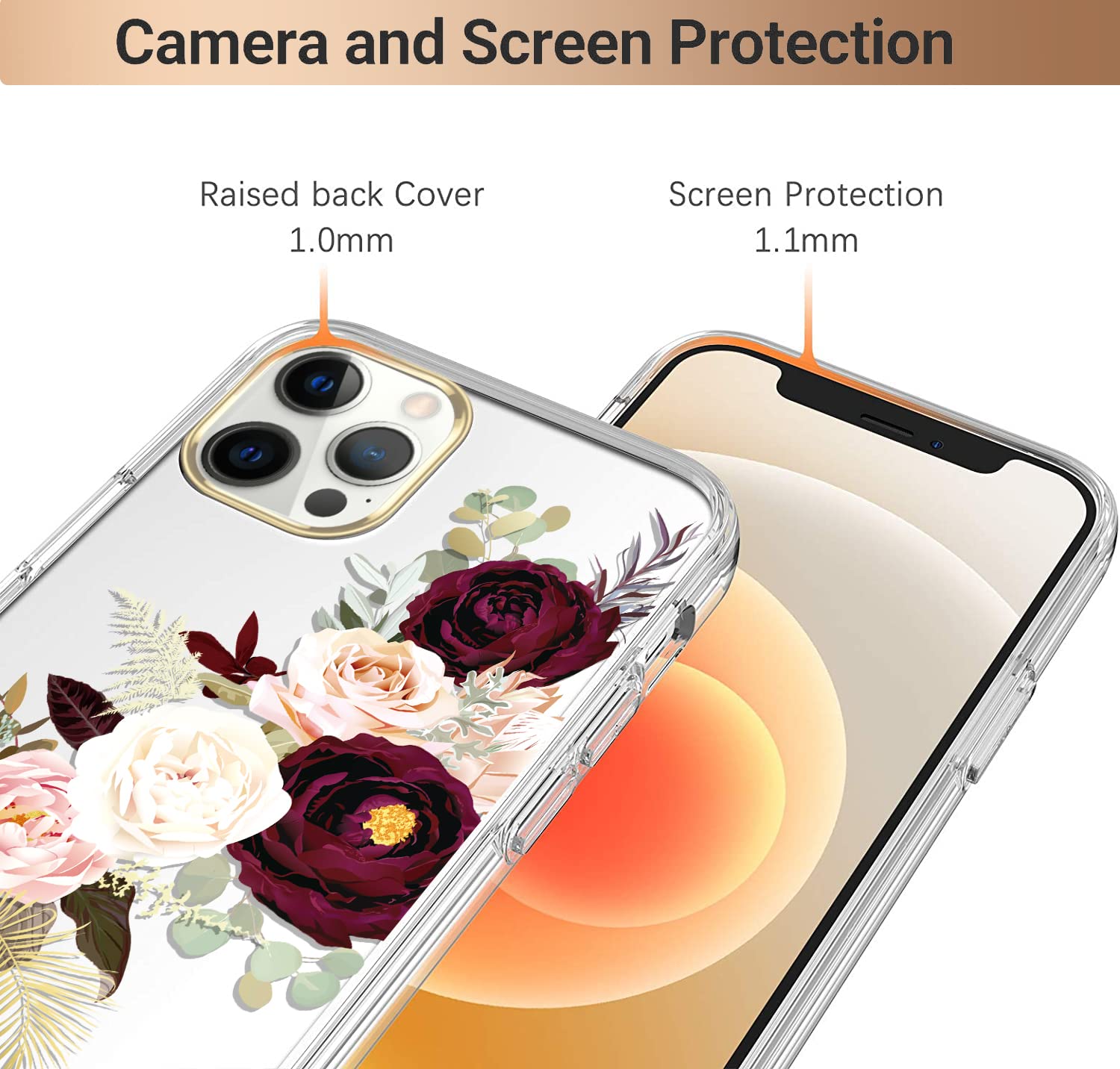 Luolnh Compatible With IPhone 14 Plus Case With Flowers For Girly Women Shockproof - View #5