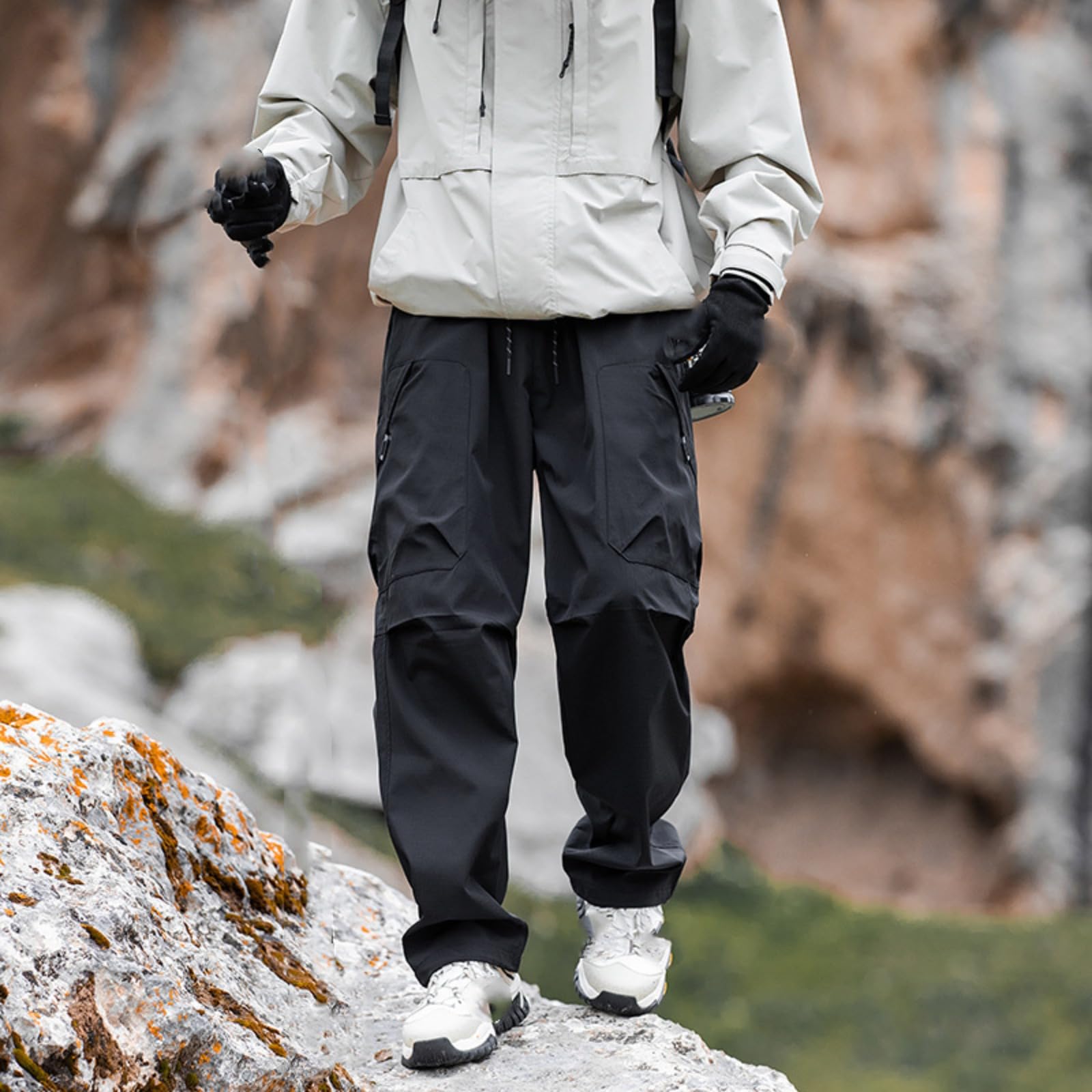 Pantaloni Sportivi Casual in Stile Americano per Gli Uomini in Primavera e Autunno Pantaloni Lisci con Coulisse