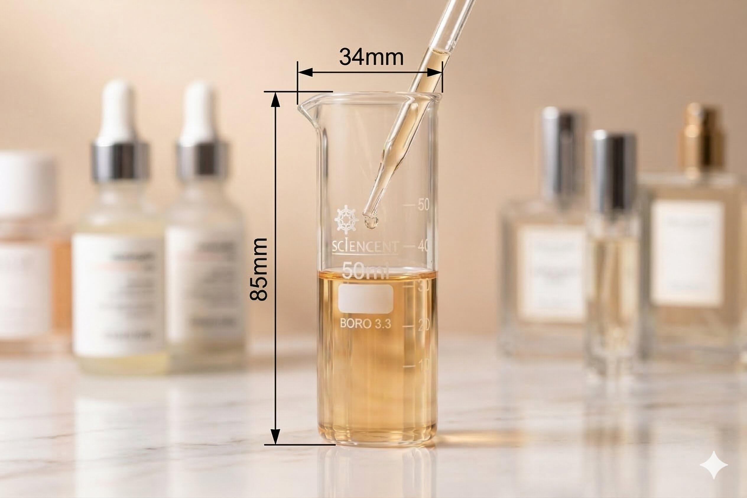 Vaso de cristal transparente de 50 ml, 100 ml, 250 ml, 500 ml, 1000 ml vaso medidor de borosilicato, vaso de cristal para escuela, química, laboratorio, suministros de estudio. Glass Beaker set of 5