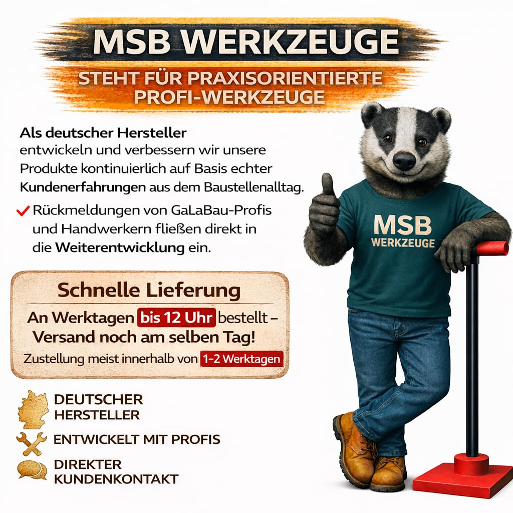 M.SB Plattenheber "Exzenter mit Winkeln" von 40-120 cm bis 100 kg, stabile Ausführung, Tragezange, Plattenträger, Steinträger 360°