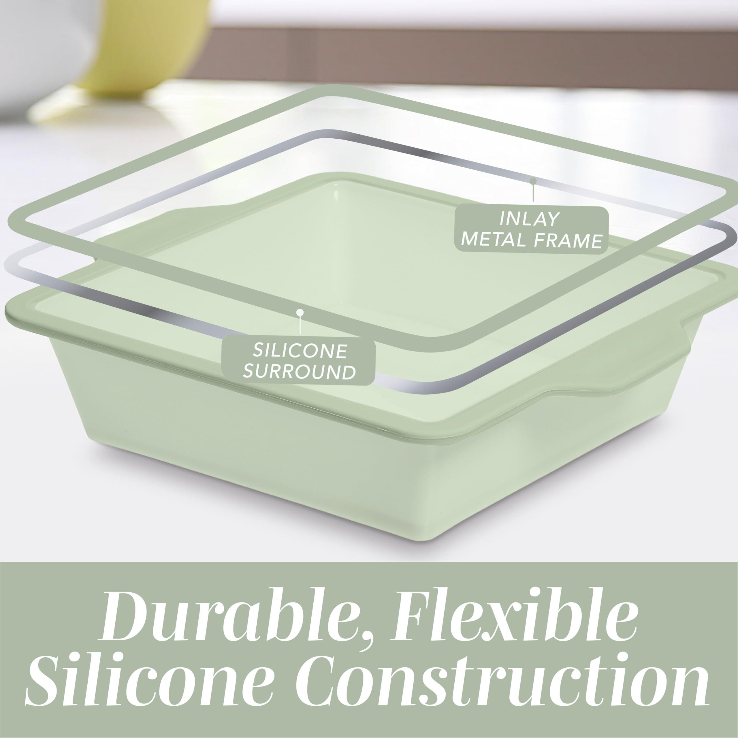COOK WITH COLOR 17 Stück Silikon Backformen - Antihaftbeschichtung und leicht zu reinigende Silikon-Muffinpfannen zum Backen mit stabilem Metallrahmen für Stabilität, flexible Kuchenformen