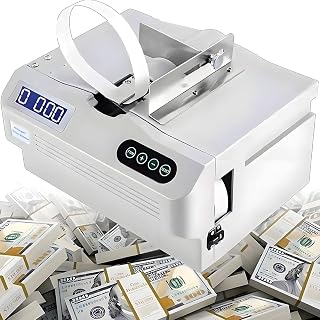 Banknote Baling Machine, Intelligent Banknote Bundling Machine Currency Strapping Tool Currency Bundle Strapping Bundling Money Packer for Bank Automatic Small Cross Binding Machine