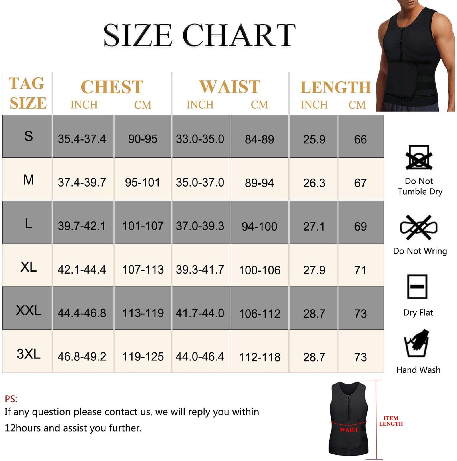 Canottiera Dimagrante Uomo Fascia Addominale Neoprene Perdita di Peso Gilet Sauna Allenamento Fitness Body Shaper