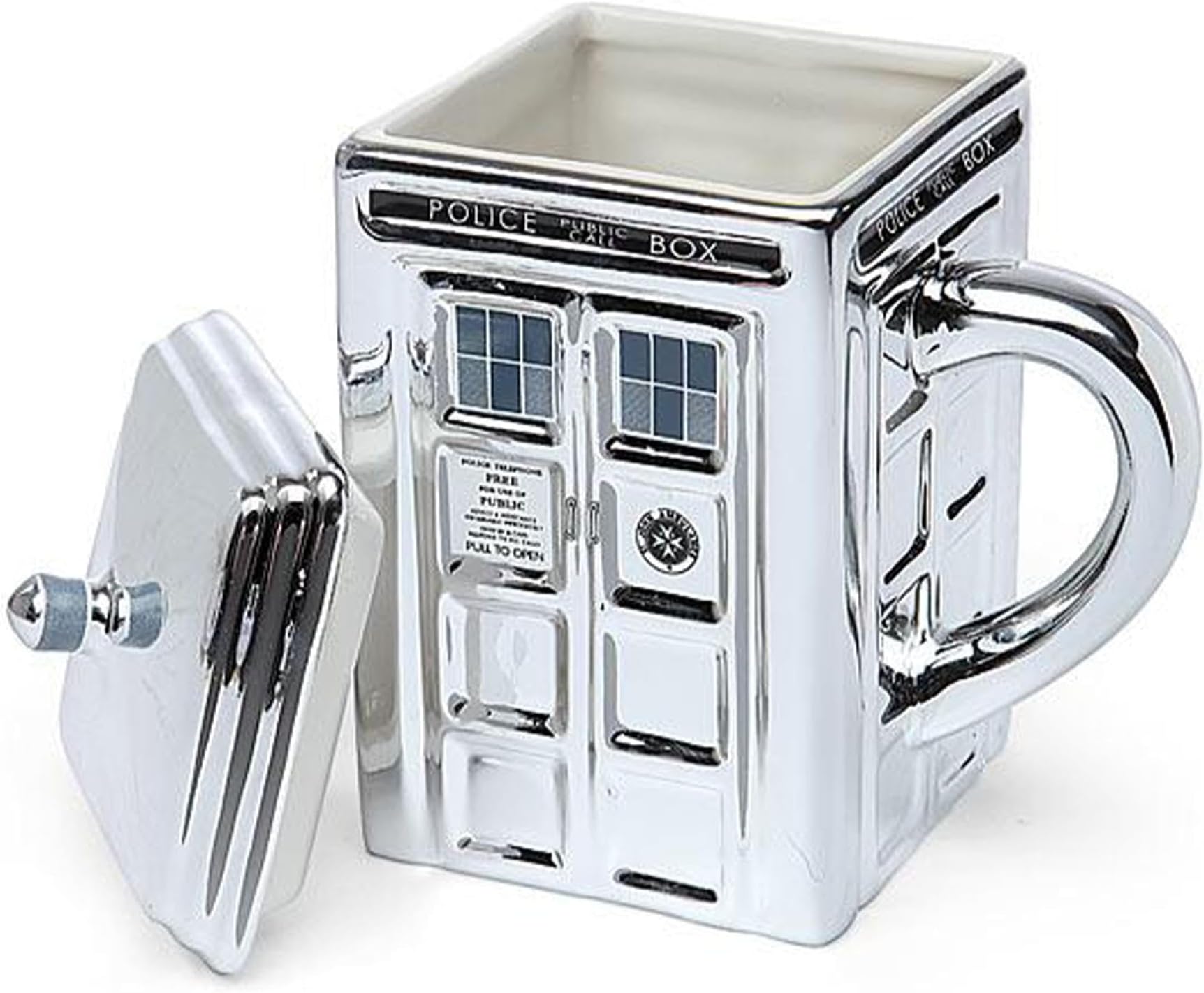 Doctor Who Chrome Tardis Ceramic Mug