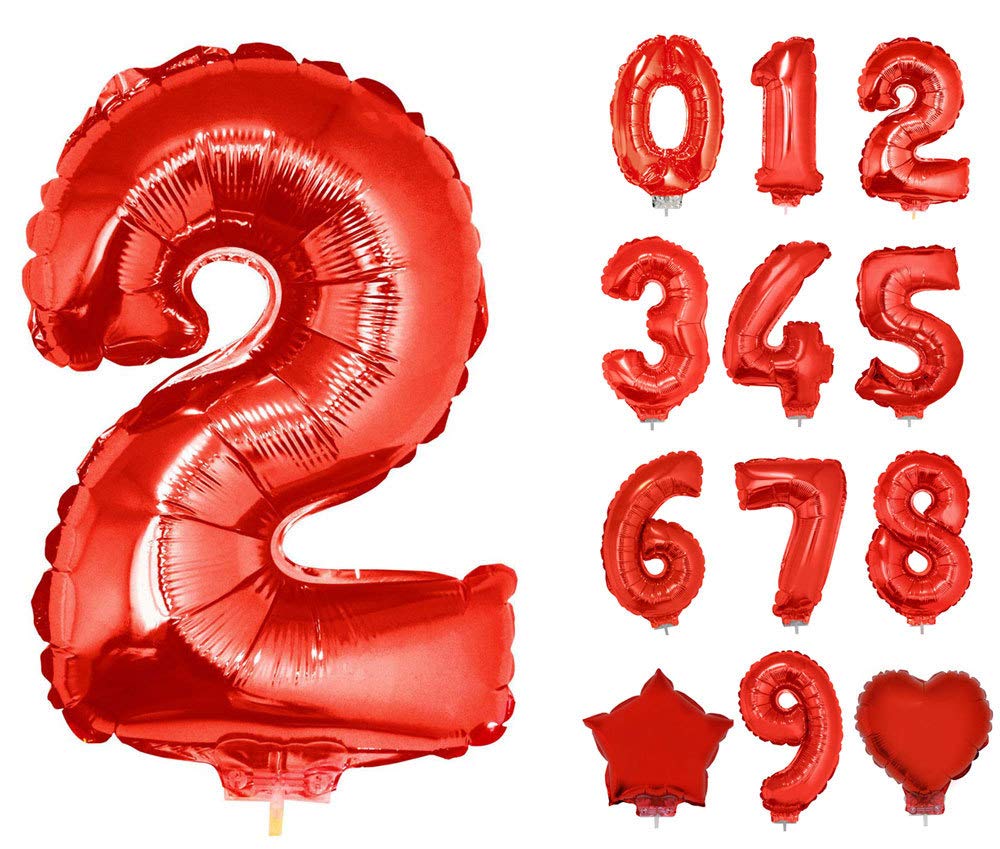 XXL Zahlenballon 100 Cm – Riesenzahl Für Geburtstag & Party – Rot, Zahl 3 – Folienballon