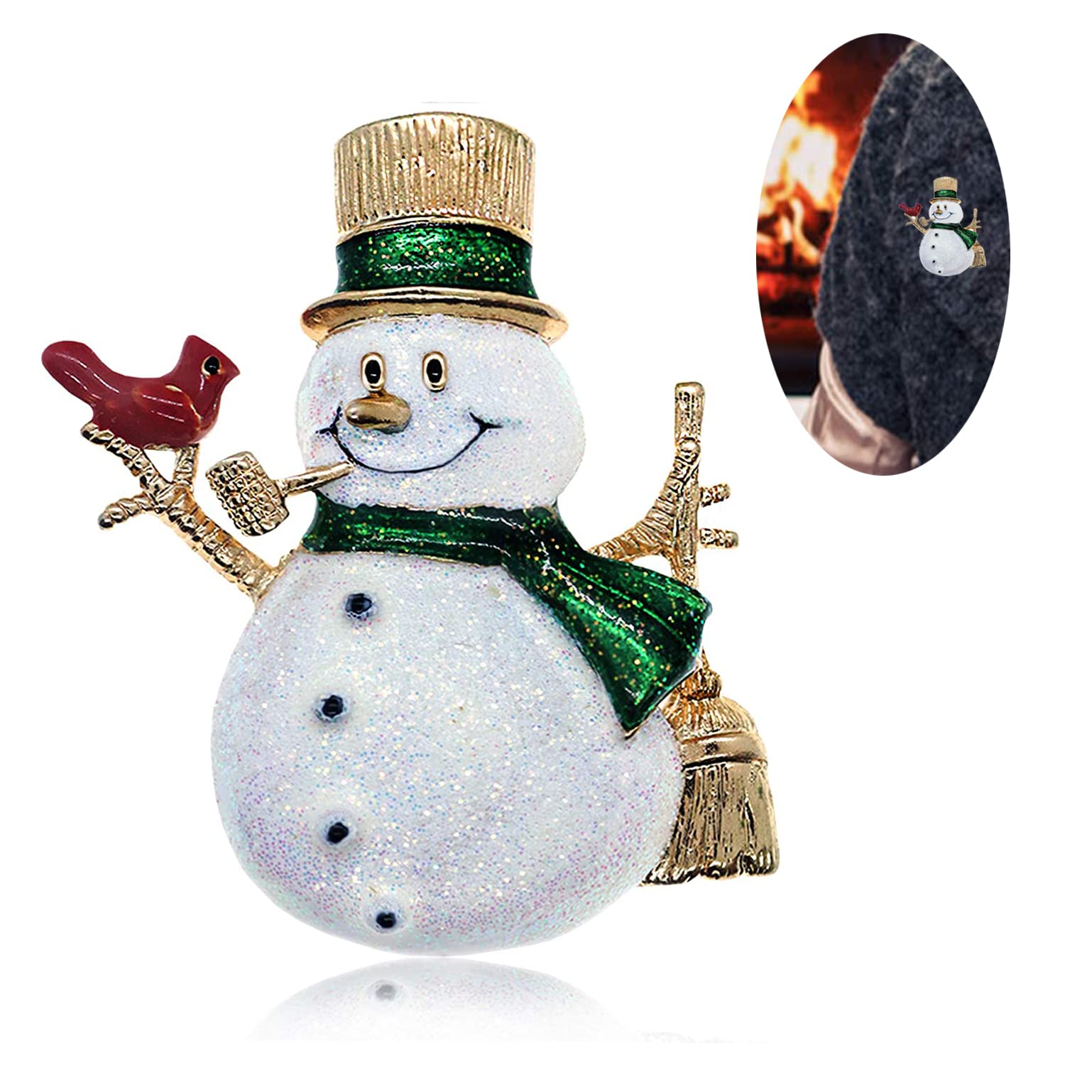 BODY16G CZCZ Christmas Snowman Brooches Enamel Lapel Pins Cartoon Brooch Pins Brooch Pins Clothing Bags Hats Accessories DIY Surprise