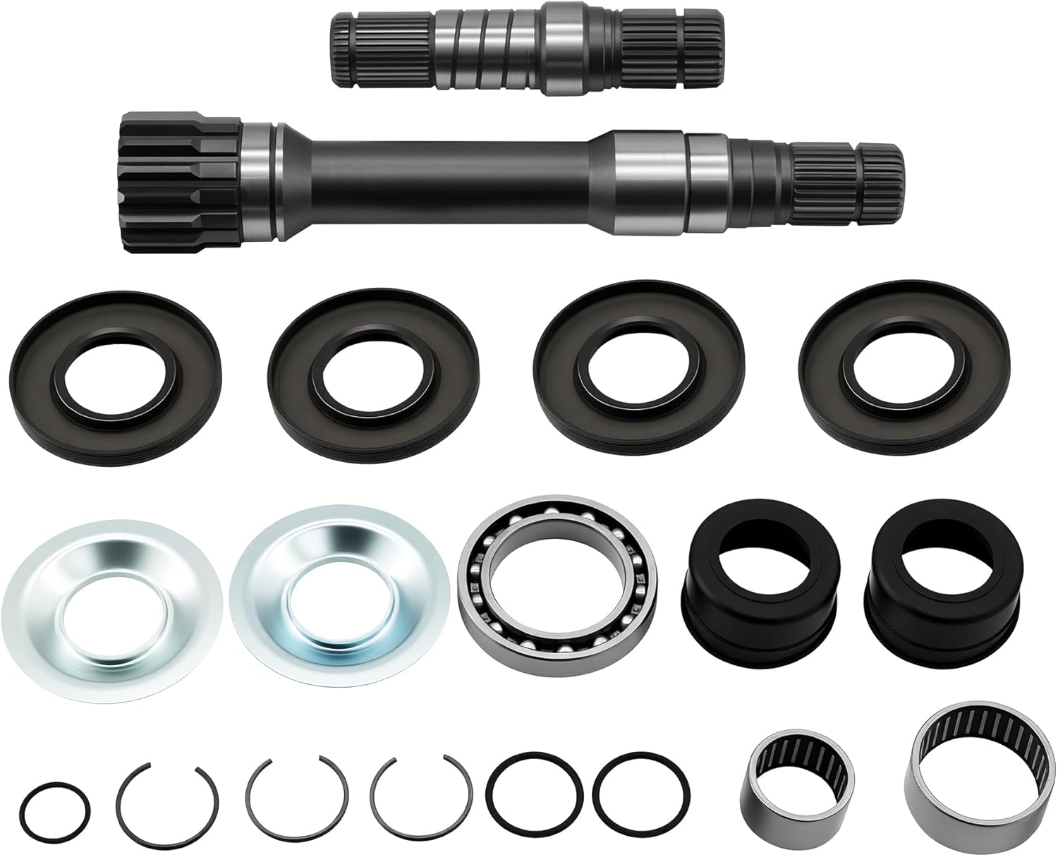 Front Differential Axle Intermediate Shaft Kit Fit For 2012-2018 Ram 1500, 2019-2021 Ram 1500 Classic, OE# 68146594AB, 68146594AA, 68257420AF, 68257421AF, 68257422AF, 722N695BKA