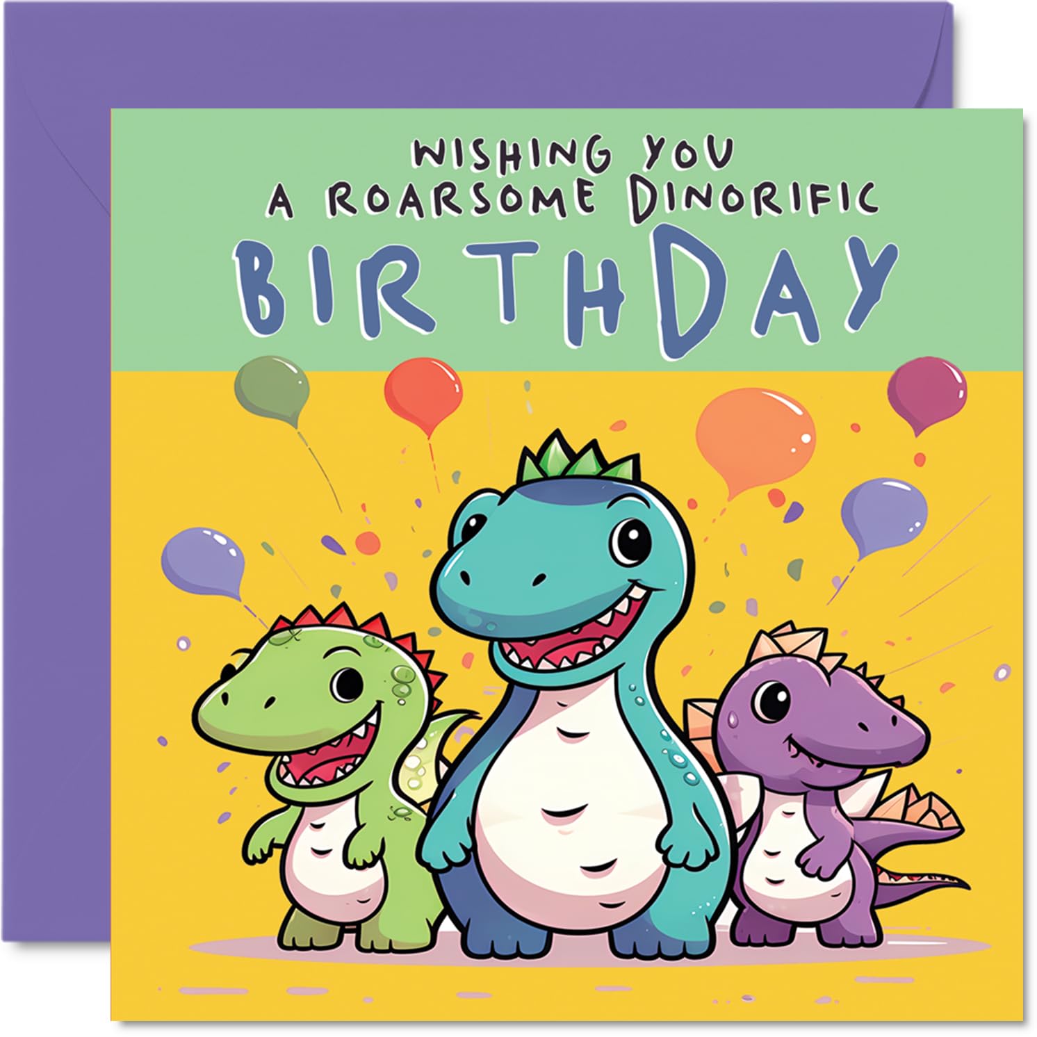 Kids Dinosaur Birthday Card, Roarsome Birthday