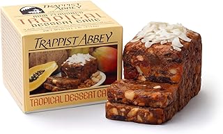 Trappist Abbey Monastery Rum Cake with Tropical Fruits & Nuts, Fruit Cakes Made by Monks, No Bake Dessert for the Holiday Season, 1 Pound