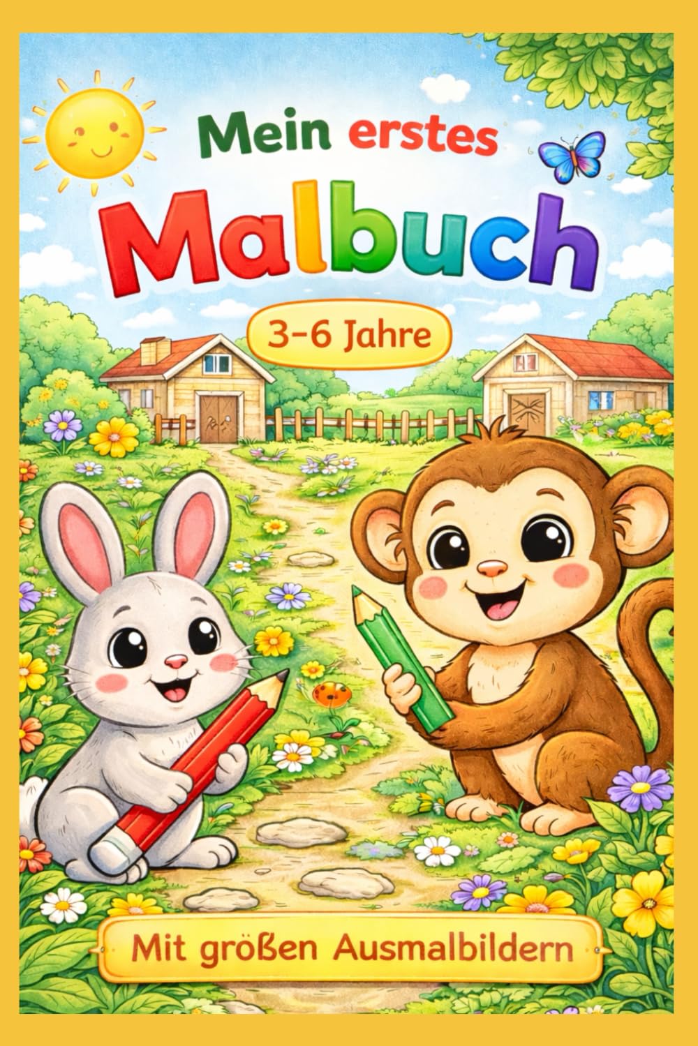 Mein erstes Malbuch 3-6 Jahre: Mit großen Ausmalbildern