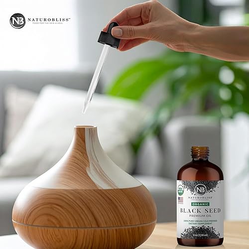 Miniatura 7 de NaturoBliss Aceite orgánico de semillas negras 100% virgen prensado en frío Omega 3 6 9 súper antioxidante para apoyo inmunológico, articulaciones,