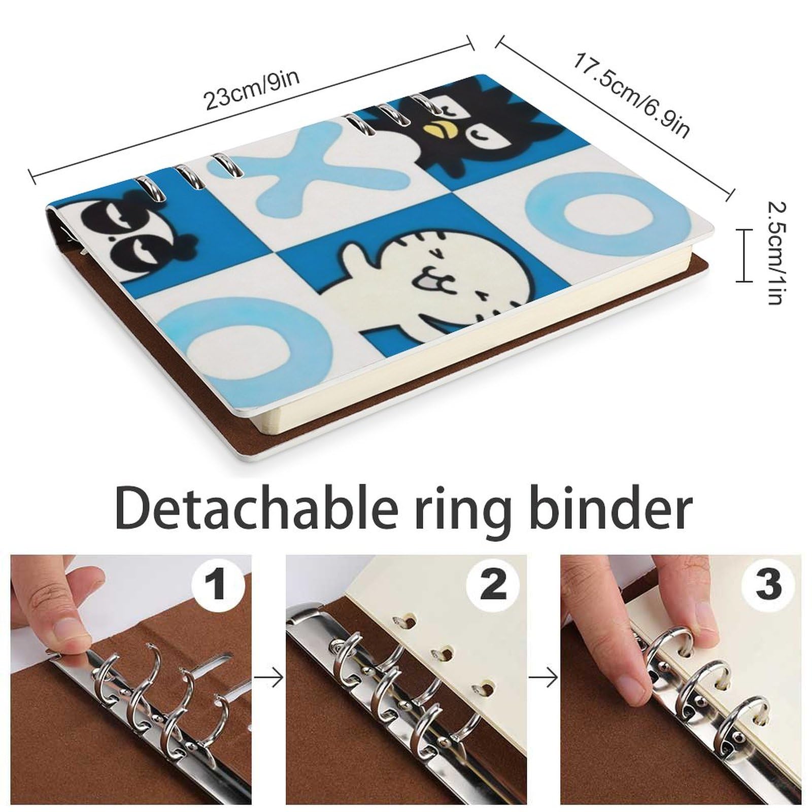 Amazon | ばつまる バッドばつ丸 ルーズリーフ 手帳 システム手帳 6穴