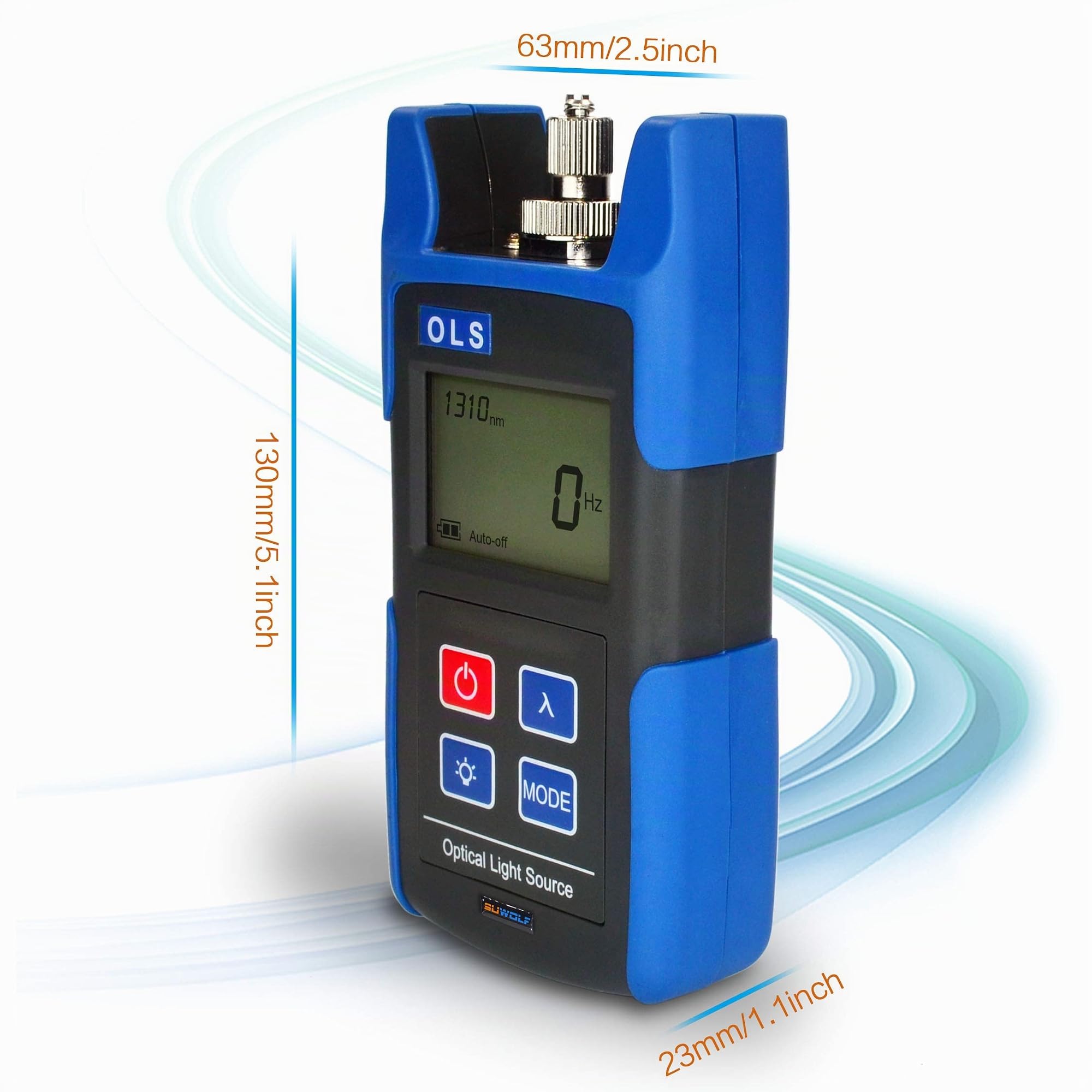1310/1550nm Mini Fiber Optical Laser Light Source FTTH Alto Rendimiento Probador de Fibra Optica/Fiber Optic Cable Tester Tool con Adaptador SC FC ST Para CCTV/CATV Ingeniería de Mantenimiento