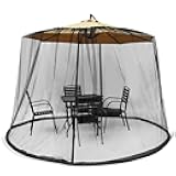 Patio Umbrella Netting with Zipper Door and Water Tube Suitable for Outdoor Patio Camping Umbrella 7.5-1 1FTJVLJVL (black)