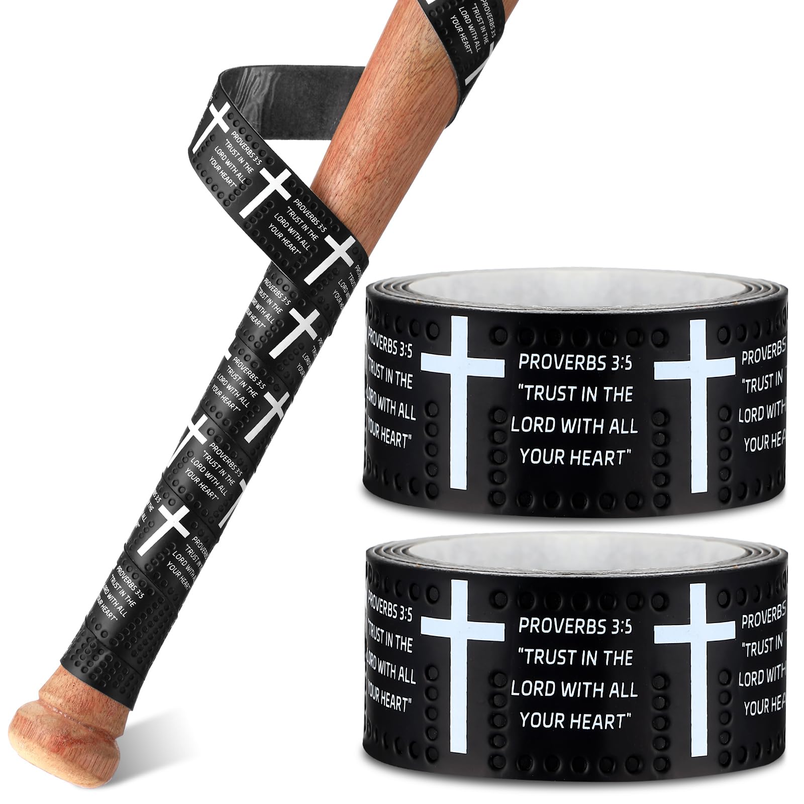 Pushglossy 2 Pcs Baseball Bat Grip Tapes, 1.1mm