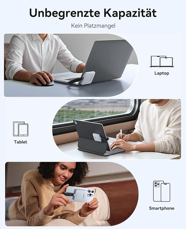 SSD extern magnetic ORICO 512GB, 2000 MB/s, USB-C, portabil, pentru înregistrare 4K ProRes HDR, compatibil cu iPhone 15 și 16, telefoane cu port Type-C și calculatoare