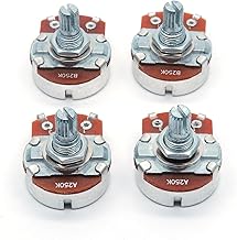 4PCS Guitar Large Potentiometer Audio Volume Taper Pots for Electric Guitar or Bass Guitar (Short 15mm Shaft A250K B250K)