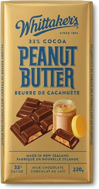 Whittakers 467 33% Cocoa Peanut Butter Milk chocolate 220 g