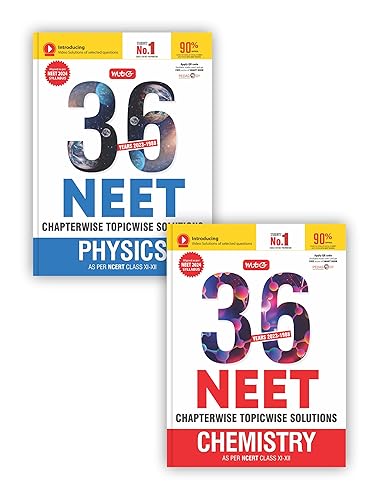 MTG 36 Years NEET Previous Year Solved Question Papers with NEET PYQ Chapterwise Topicwise Solutions - Physics &amp; Chemistry For NEET Exam 2024 | Get Free access of Smart Book (Set of 2 Books)