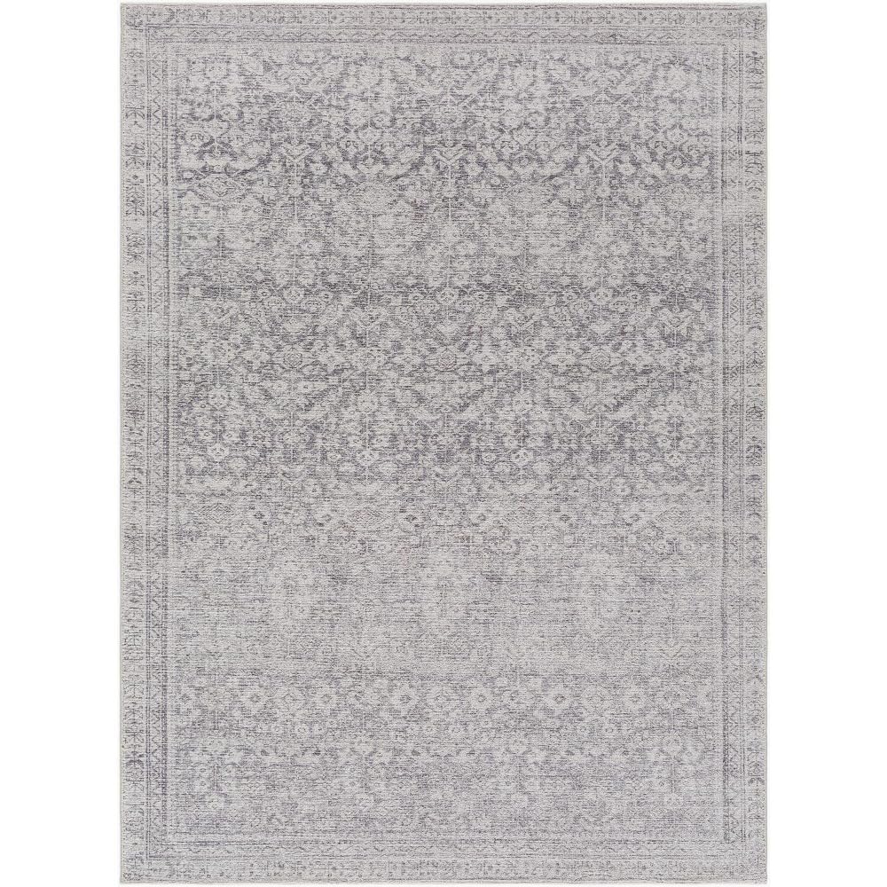 Livabliss x Galey Alix Collins Avenue IV Vintage Damask Area Rug, 5'2" x 7' (5' x 7'), Gray