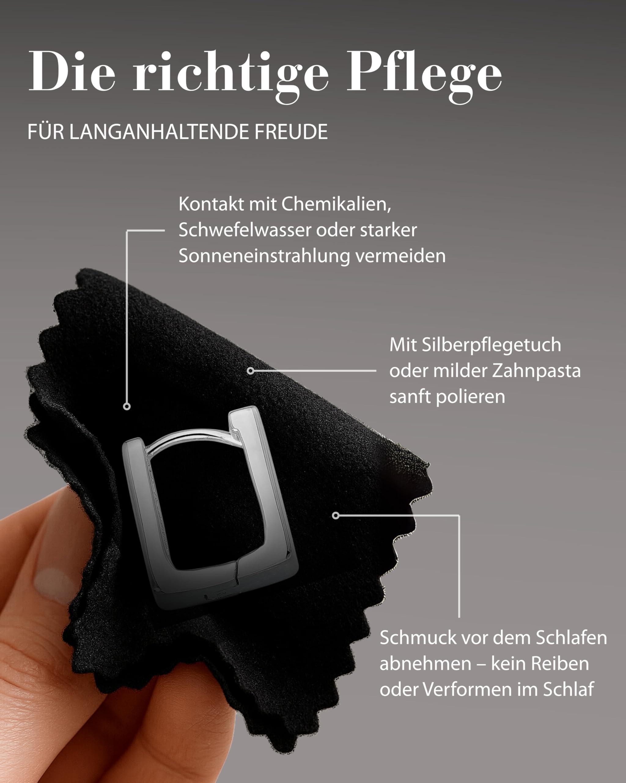 VINANI Klapp-Creolen aus 925 Sterling Silber I Nickelfreie Ohrringe für Damen I Mattierte Front & glänzende Seiten mit Anlaufschutz I Allergikerfreundlich I Handarbeit in Juweliersqualität I CRA
