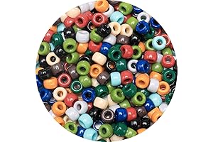 Iooleem Earth-Toned Pony Beads: 1000-Piece Beading Bonanza