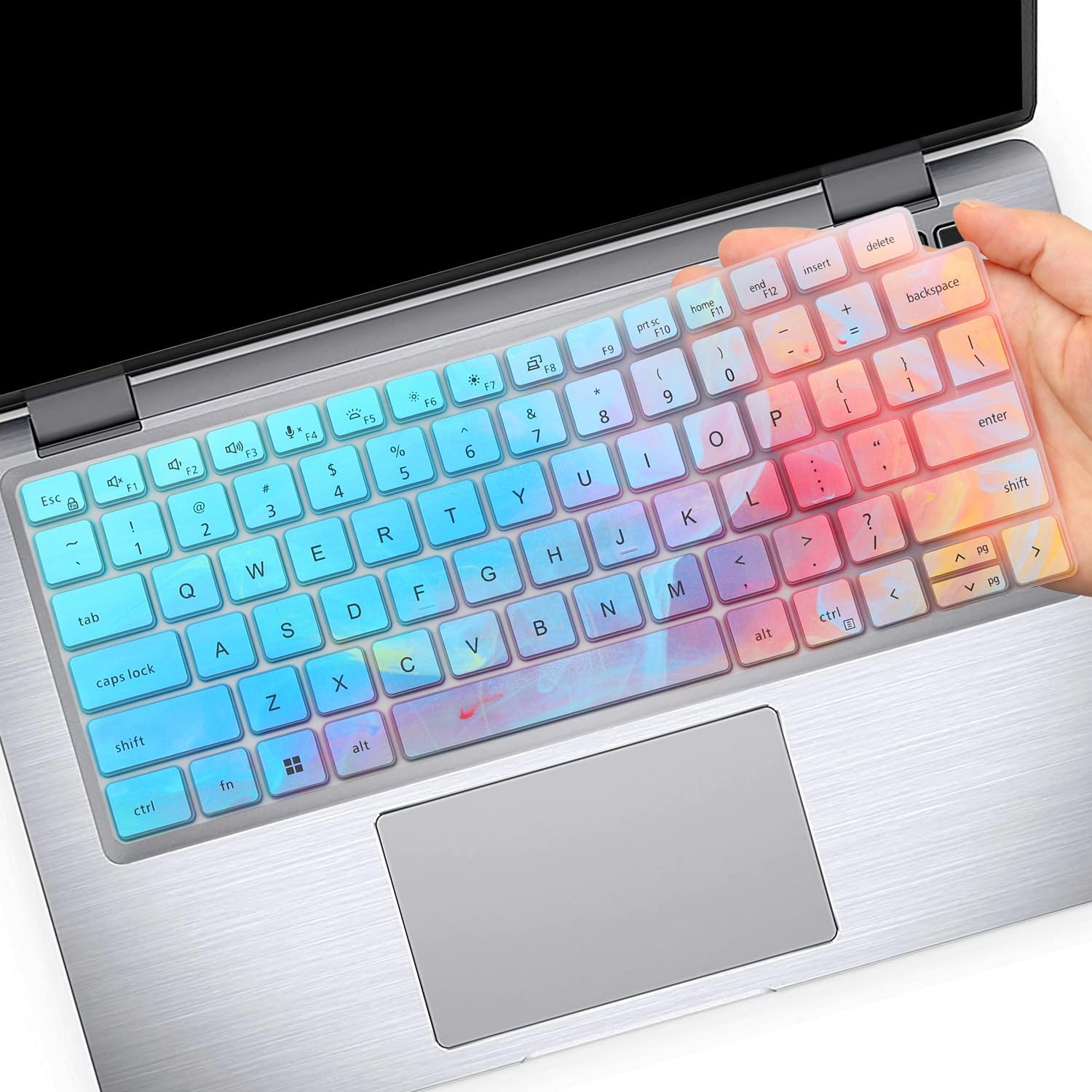Keyboard Cover Skin for Dell Latitude 14" 7450 7440 7430 7420 7410, Dell Latitude 3450 3440 5450 5440 5431 5430 5420 9420 9430, Latitude 15.6" 16" 7520 9510 9520 7650 7640, US -Stylish Colorful