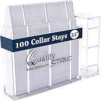 Vista 1 de 100 estancias de plástico para camisas de vestir para hombre, insertos de cuello de camisa de plástico, estancias de cuello de plástico