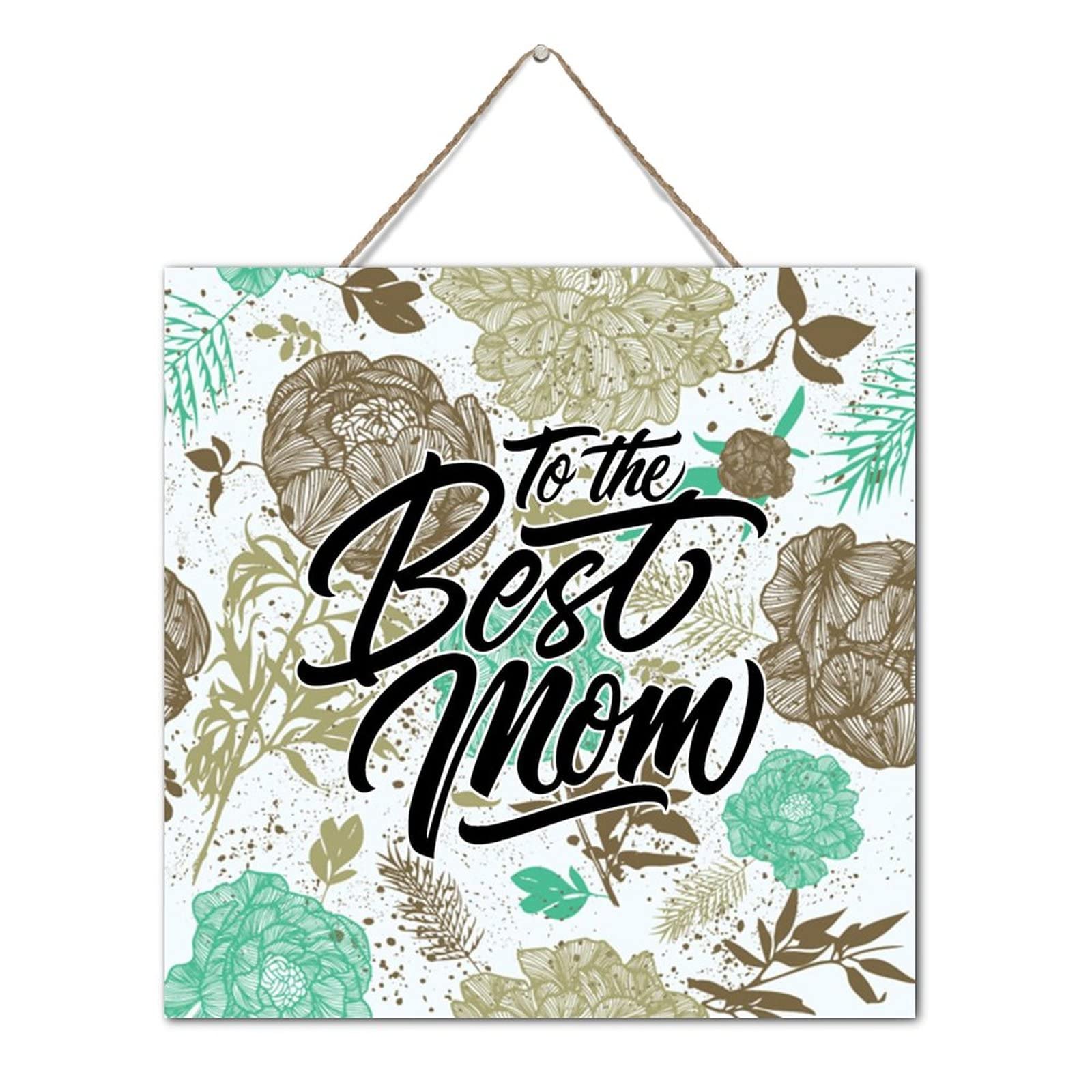 Plaque en bois To The Best Mom objet décoratif 30,5x30,5 cm