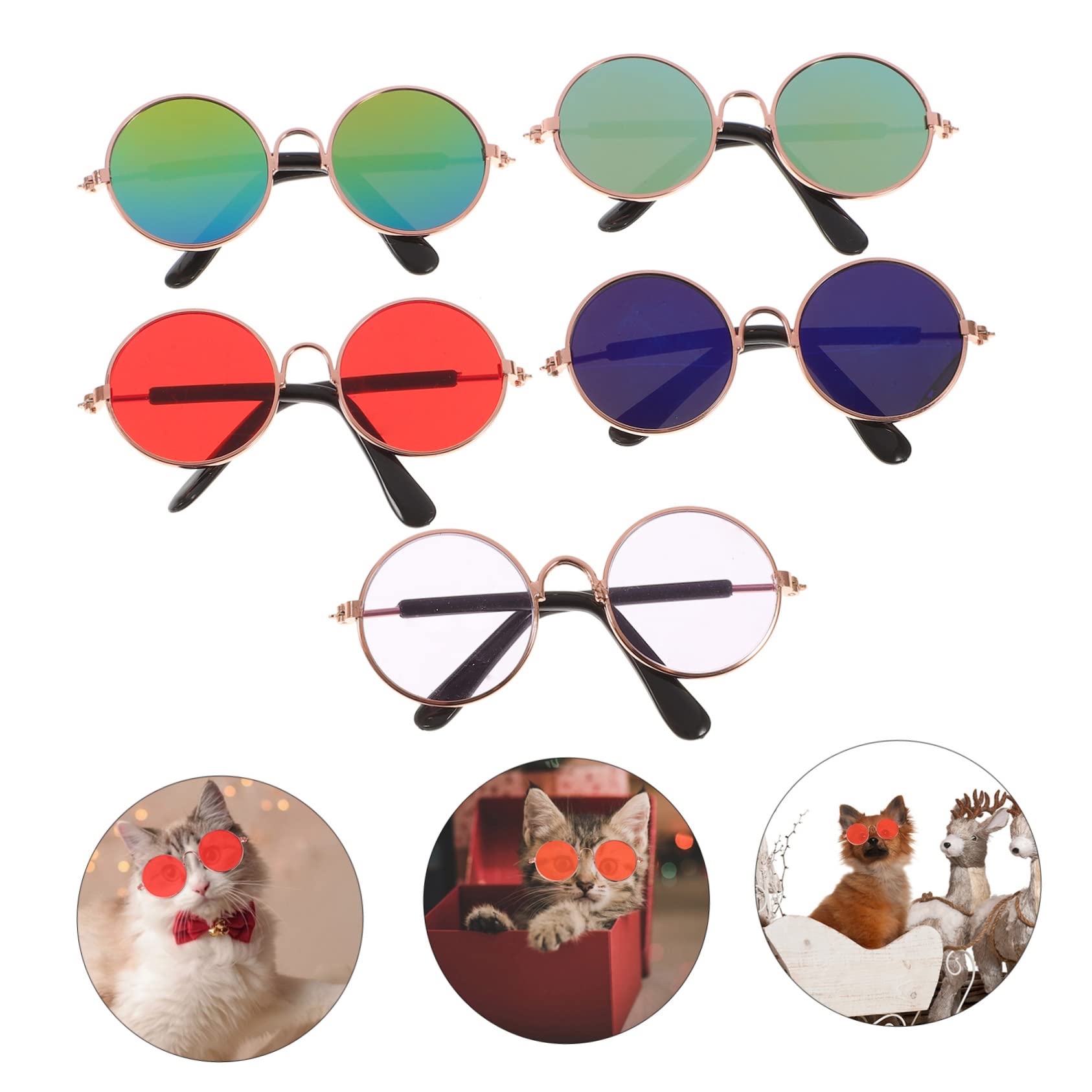EXAOMBLE Doggy Sunglasses Pet Glasses Uv Protection Dog Goggles Doggy Goggles Pet Accessories