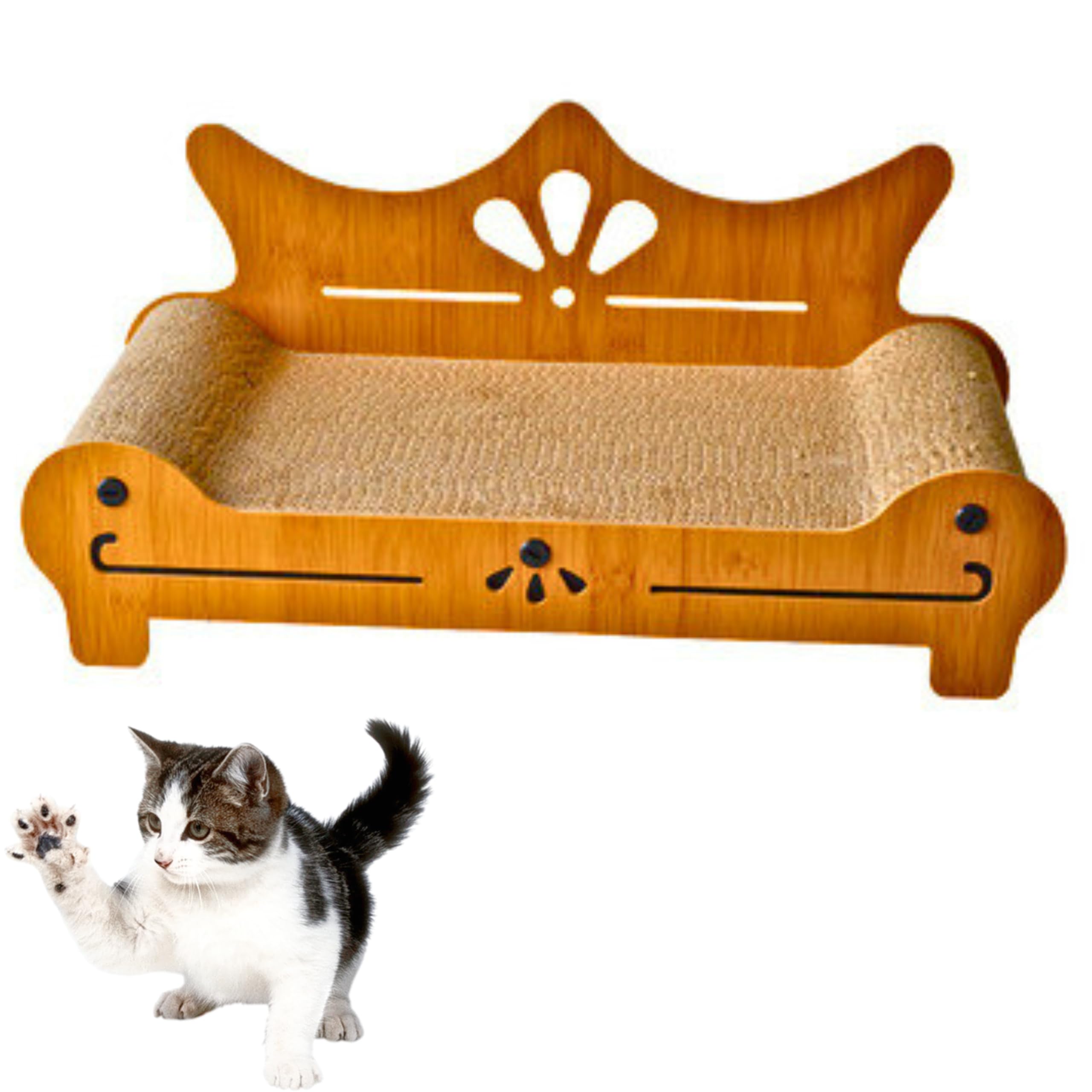 Amazon | HaNaRuNa 猫 爪とぎ キャットスクラッチャー ソファ型