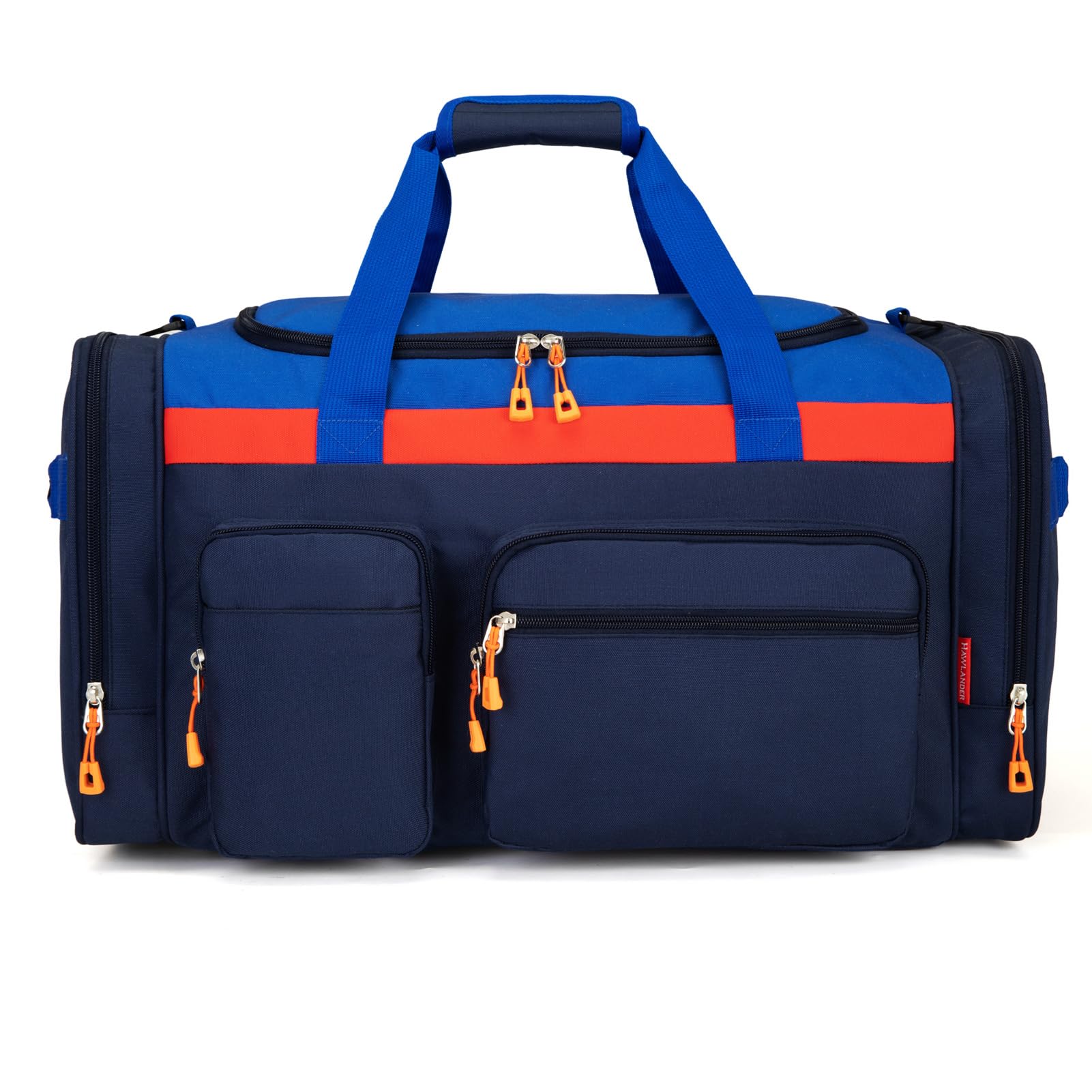 HawLander Large Kids Duffle Bag for Travel, Overnight, or Weekender, 22" inch (Dark Blue)