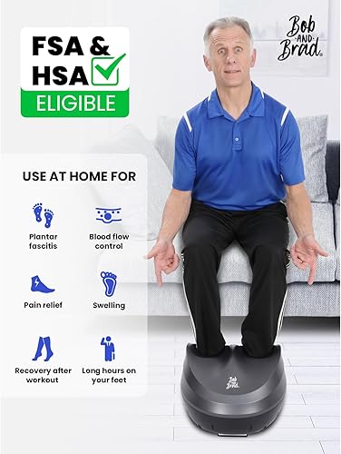 Miniatura 2 de BOB AND BRAD Máquina masajeadora de pies con calor y control remoto masajeador eléctrico de pies Shiatsu de amasamiento profundo con 4 niveles