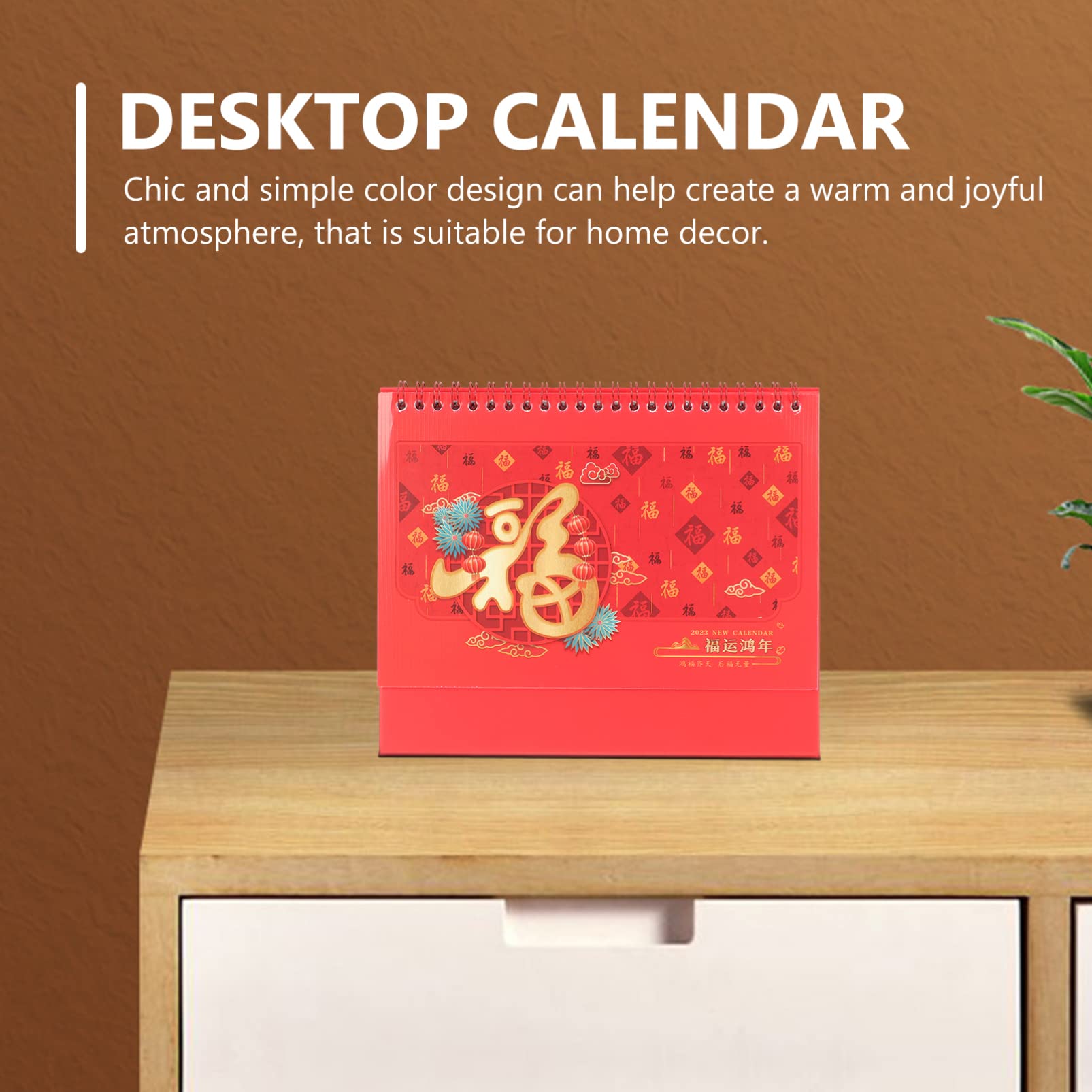 Tofficu 5stücke Tischkalender Year Desktop Kalender Dekorativ Mit Einfacher Gestaltung Für Planung Und Organisation Für Büro Zuhause Und Schule Doppelte Spiralbindung Perforierte