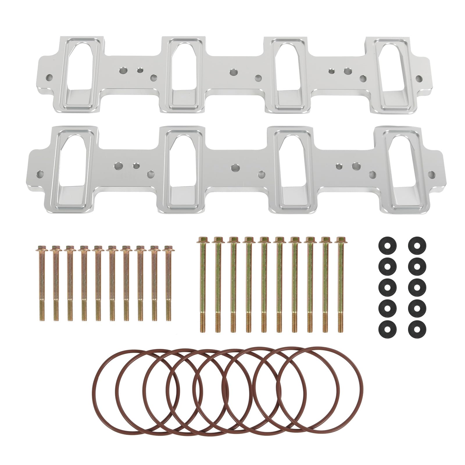Photo 1 of Rectangle Intake Manifold Adapter Plates Compatible with LS1 Cathedral Port Cylinder Head to LS3 LSA ZL1 CTS-V