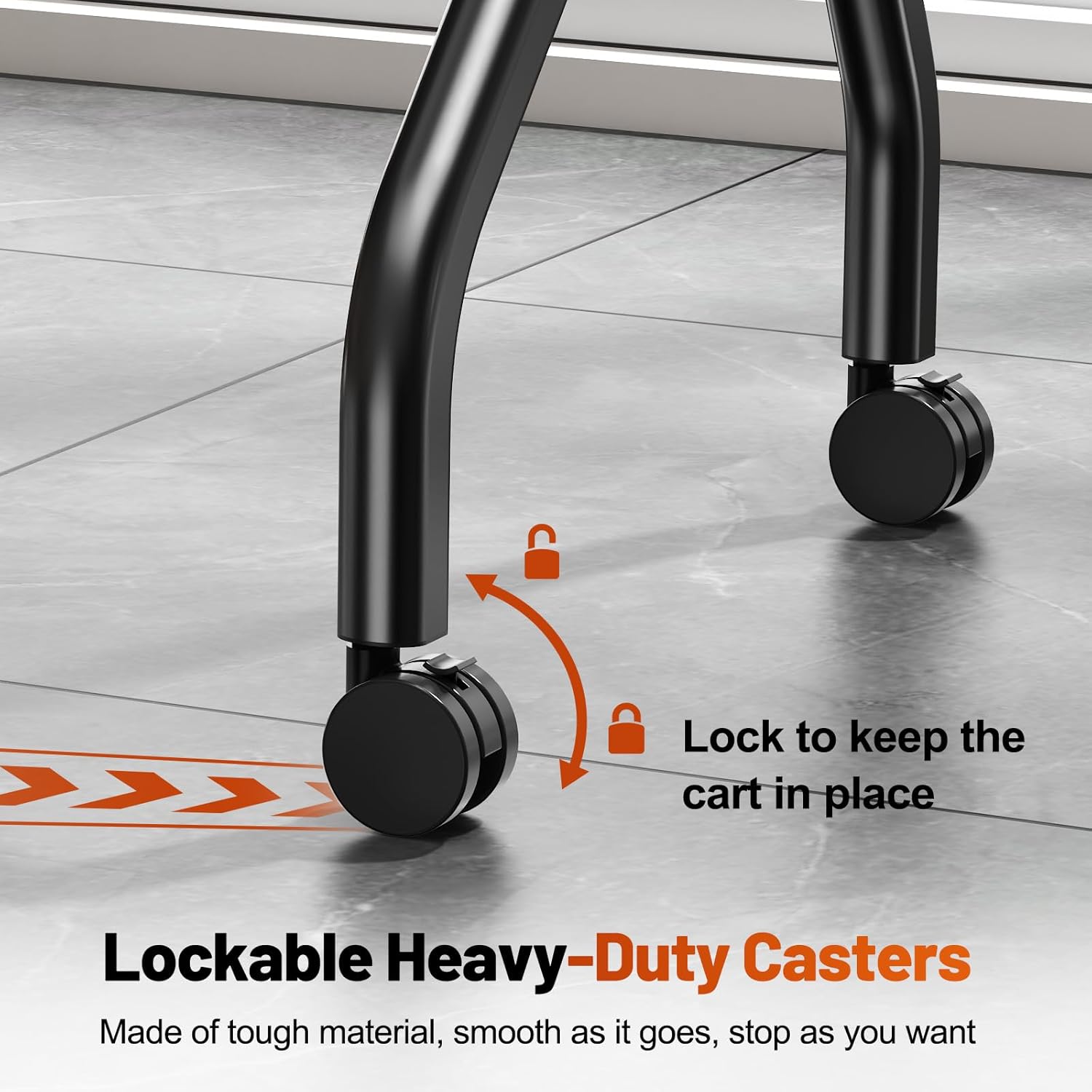 Mobile TV Cart，Rolling TV Stand for 55-100 Inch Large TVs – Heavy Duty Rolling TV Cart with AV Shelf & Camera Mount, Height Adjustable TV Stand on Wheels Holds up to 220 lbs, Max VESA 1000x600 (Black)