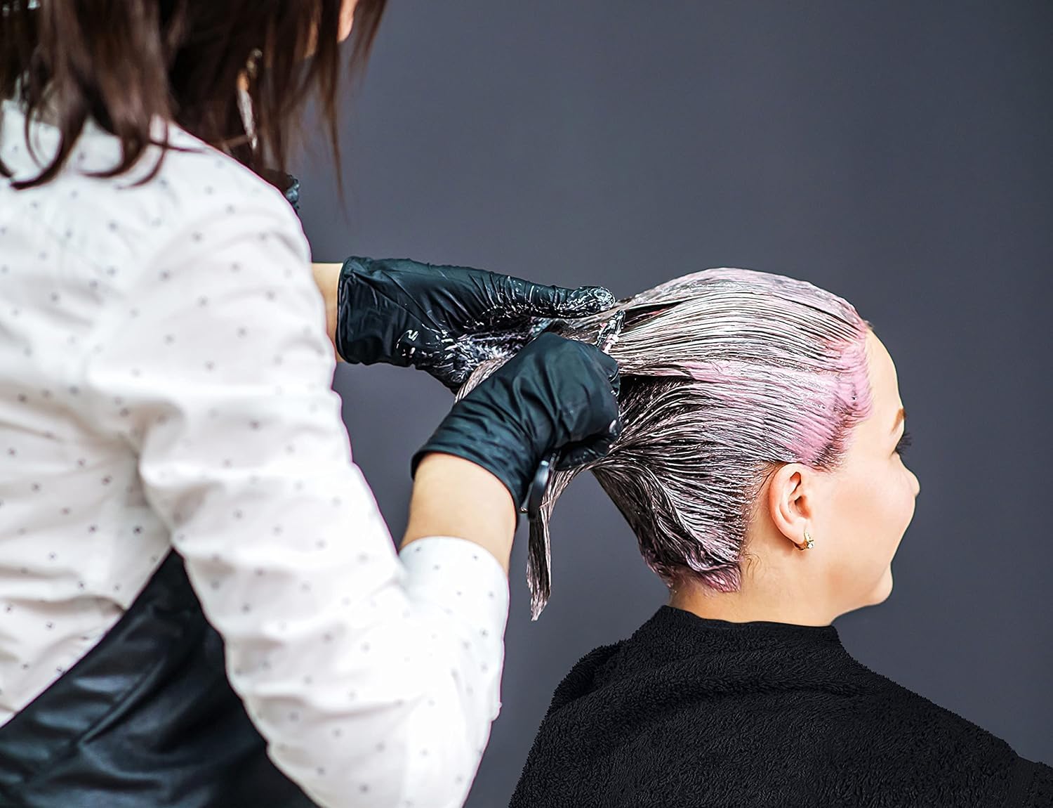 IC-collection Asciugamani da parrucchiere, confezione da 12 pezzi, filato 20/2, 100% cotone, colore nero