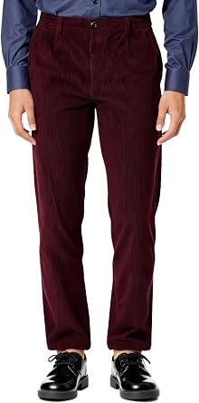 Boys Corduroy Pants Kids Regular Fit Dress Trousers with Pockets