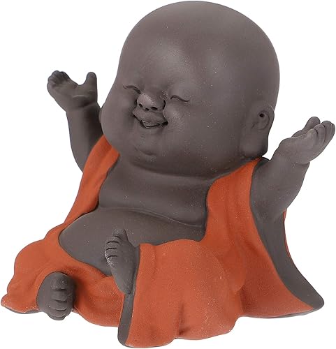 Miniatura 3 de Cool Sculpture Decorative Buddha Statue Decoration Buddah Laughing Buddah Statute Smile Buda Little Cute Small Baby Monk Figurine Decor Ornaments