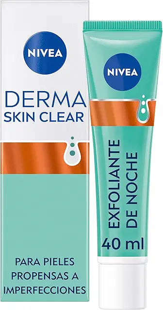 NIVEA Derma Skin Clear Peeling Exfoliante de Noche - Exfoliante Corporal - 40 ml