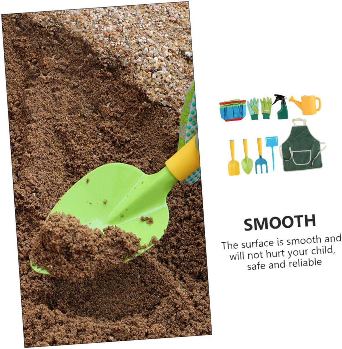 Milisten Gardening Tools for Kids 9pc Kit Mini Garden Tools Rake Shovel Watering Can Safe for Little Hands