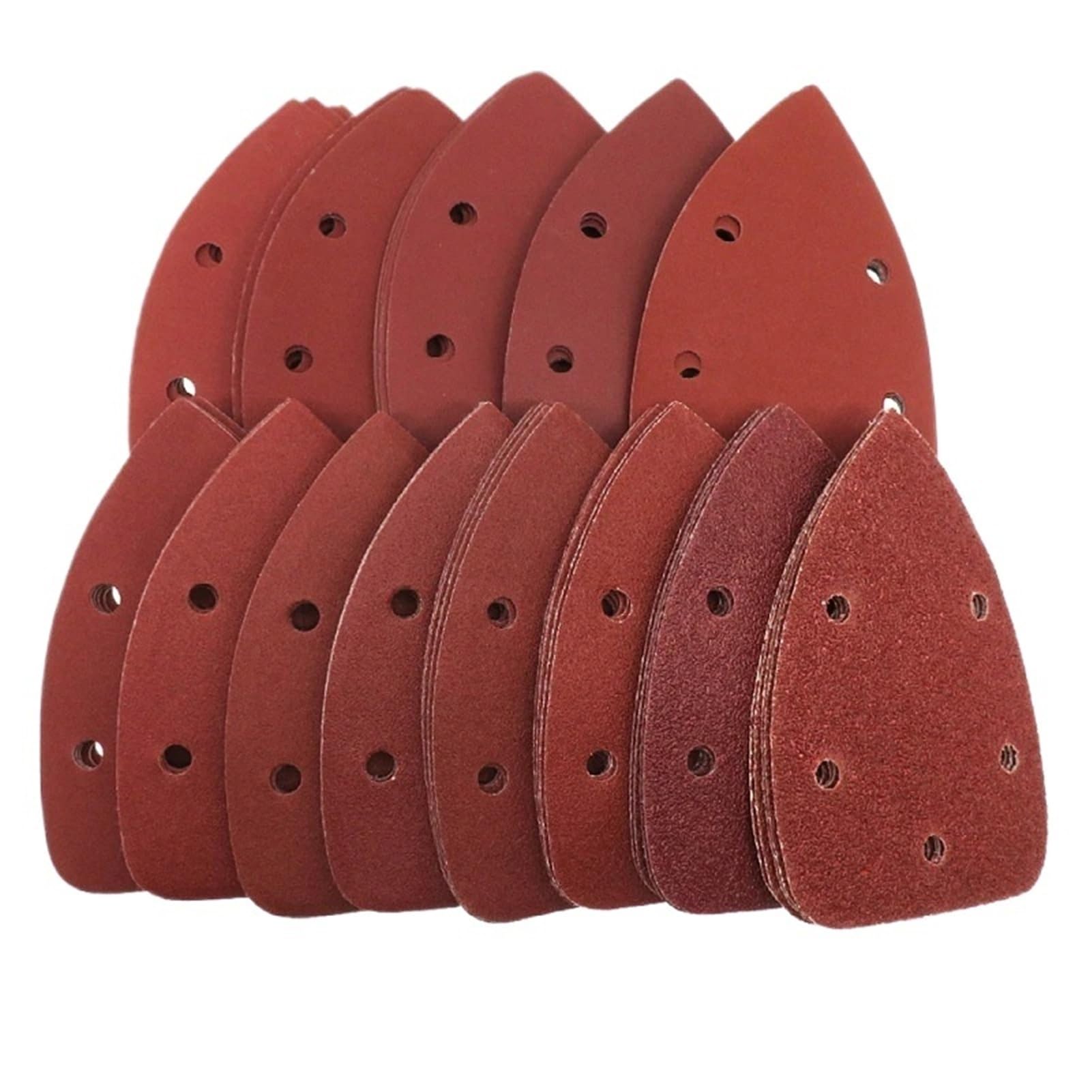 10 szt. tarcz ściernych 140x98 mm do szlifierki precyzyjnej – podkład z rzepem, idealny do drewna, metalu i polerowania samochodów(240 Grit)