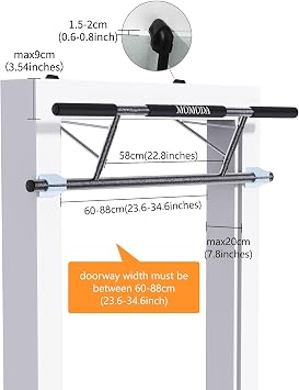 Pull Up Bar Doorway No Screw Heavy Duty Chin-Up Bar Door Frame for Home Gym