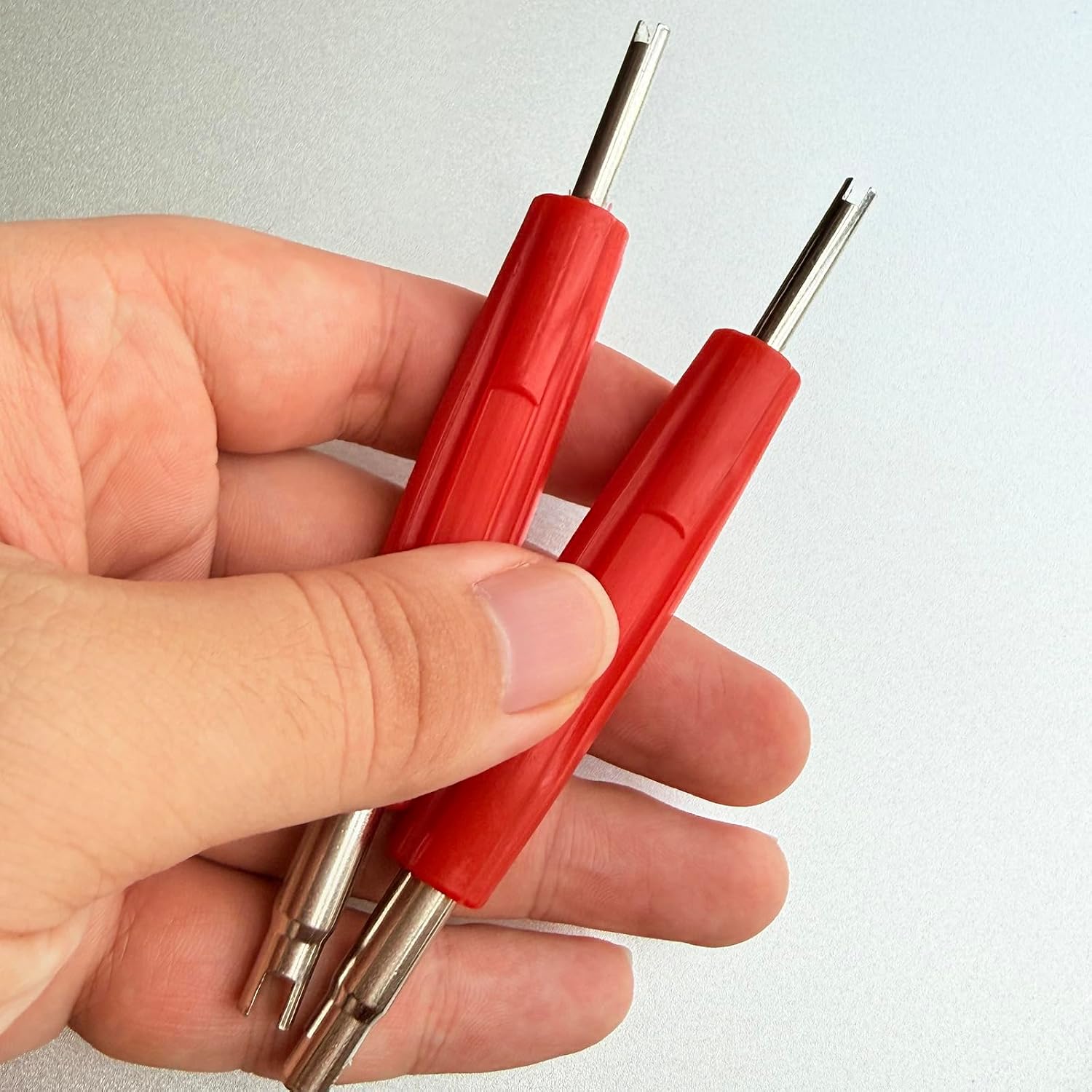 6Pcs R134A R12 A/C HVAC Valve Core Removal Tool Set，Dual Heads Valve Core Remover Schrader Valve Stem Core Remover Tool Air Conditioning Line Repair Tools for HVAC R22 R12 R410A A/C System
