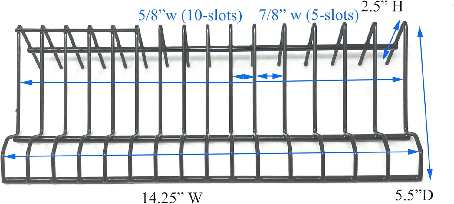 MLTOOLS 2 Pack Plier Organizer Rack for Tool Box Storage, Holds Regular and Wide Handle Pliers, Fits Toolbox or Chest Drawers, Durable and Space-Saving Design