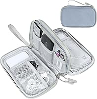 Vista 1 de FYY Organizador para cosas electrónicas, para viajes, para cables, cargadores, celular y auriculares, estuche portátil, impermeable, doble capa